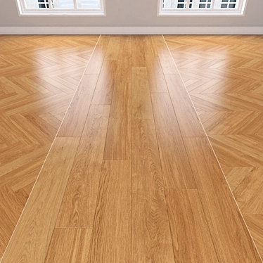 Versatile Parquet Oak, 3 Stunning Designs 3D model image 1 