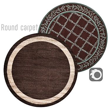 Elegant Round Carpet 3D model image 1 