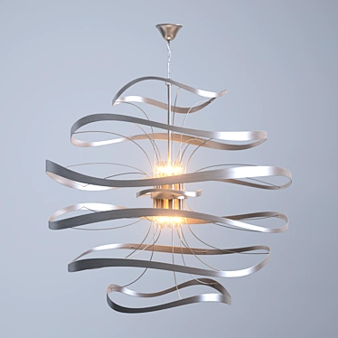 Elegant Divinare Volturn Pendant 3D model image 1 