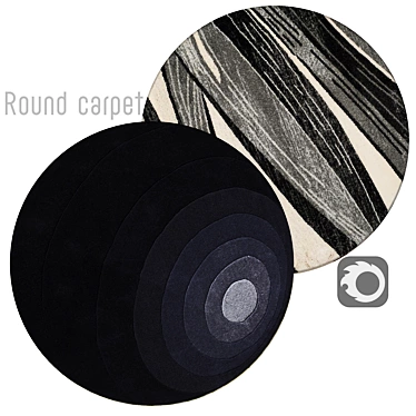 Elegant Round Carpet 3D model image 1 