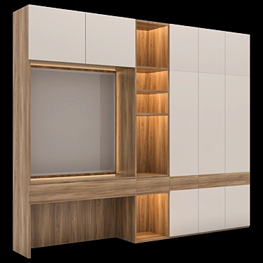 Modern Wardrobe: Stylish Storage Solution 3D model image 1 