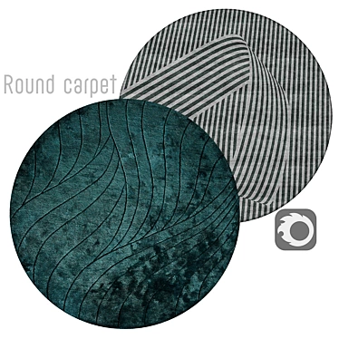 Elegant Round Carpet 3D model image 1 