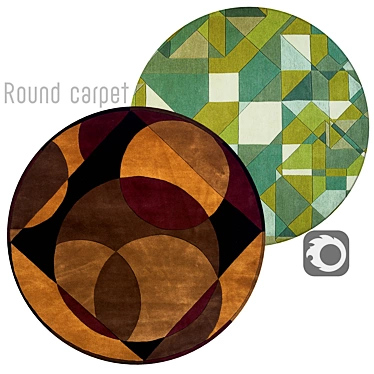 Round Bliss Carpet 3D model image 1 