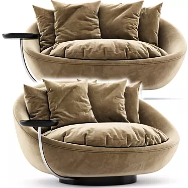Luxe Lacoon Round Sofa 3D model image 1 