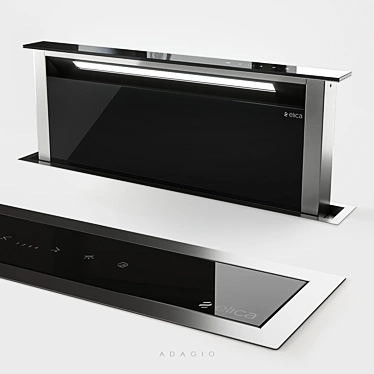 Elica Adagio: Innovative Perimeter Extraction Range Hood 3D model image 1 