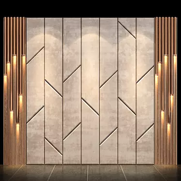  Modern Minimalist Wall Panel 3D model image 1 