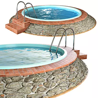 Sleek Pool Oasis: 3,791 Polys 3D model image 1 