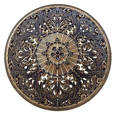 Elegant Lotus Mandala Ornament 3D model image 1 
