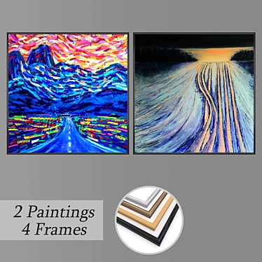 Gallery Collection: 2-Piece Wall Painting Set 3D model image 1 