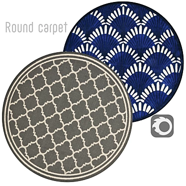 Circular Interior Rug 3D model image 1 