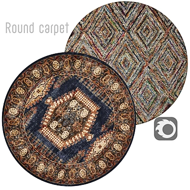 Circular Interior Rug 3D model image 1 