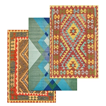 Premium Rug Set: High-Quality Carpets 3D model image 1 