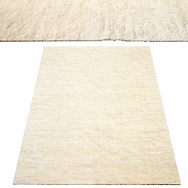 Luxurious Handcrafted Wool Shag Rug 3D model image 1 
