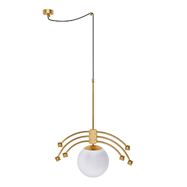 Elegant Golden Eye Lamp 3D model image 1 