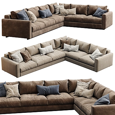 Ferlea Simple Sofa: Versatile Elegance 3D model image 1 