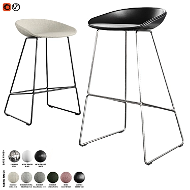 Hay AAS 39 Stool: Stylish & Versatile 3D model image 1 