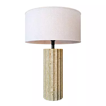 Scallop Concrete Table Lamp 3D model image 1 