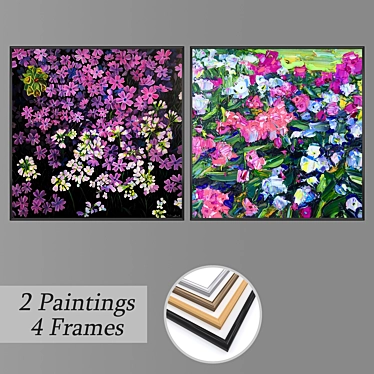 Creative Wall Art Set 3D model image 1 