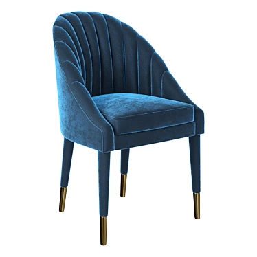 Velvet Blue Chair by Garda Decor 3D model image 1 