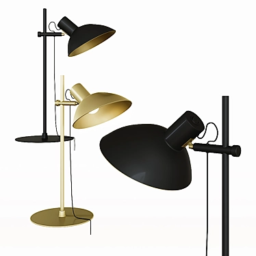 Elegant Halo Metropole Table Lamp 3D model image 1 