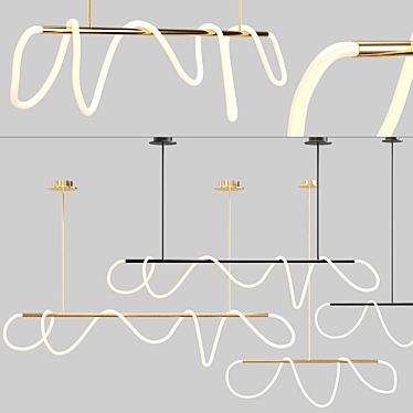 Scandinavian Pendant Lights: Elegant and Versatile 3D model image 1 