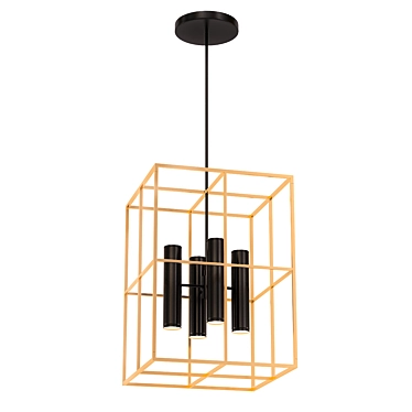 Elegant Aged Brass Pendant Light 3D model image 1 