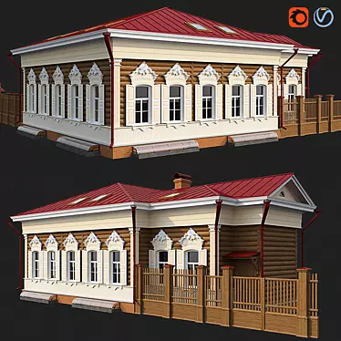 Elegant 19th Century Mansion 3D model image 1 