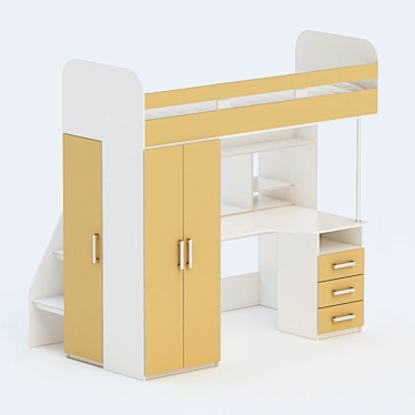 Title: Araks Loft Bed 3D model image 1 