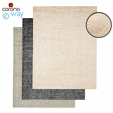 Paolo Handwoven Wool Rug 3D model image 1 