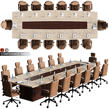 Modern Conference Table 2015 3D model image 1 