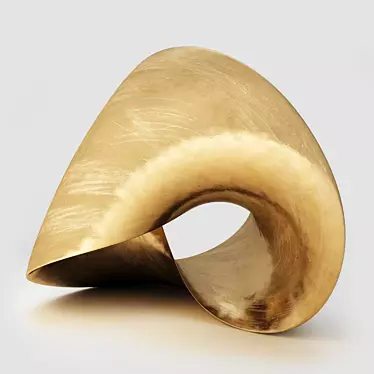 Sleek Abstract Sculpture: 100cm 3D model image 1 