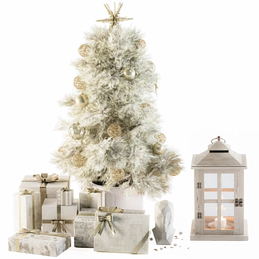 Snowy Gifted Christmas Tree 3D model image 1 