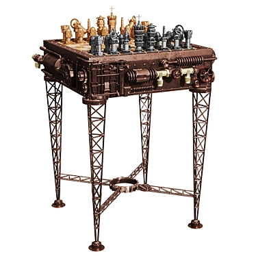 Mechanical Masterpiece: Steampunk Chess 3D model image 1 