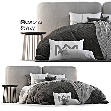 Adairs Cozy Dream Bed 3D model image 1 