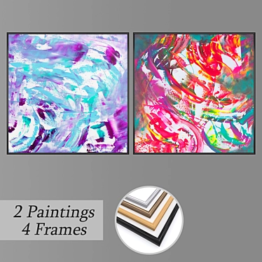 Versatile Set of Wall Paintings 3D model image 1 