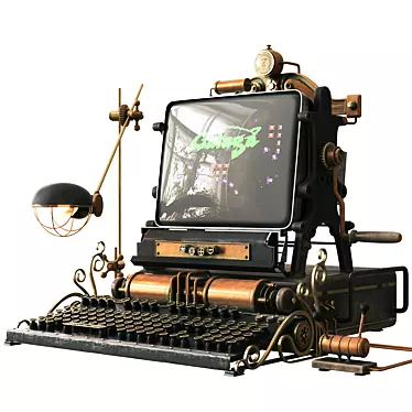 Steampunk Computer: Polys: 209,894, XForm, Box Trick, 150 Model Parts 3D model image 1 