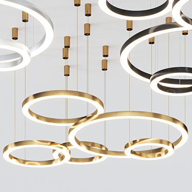 Elegant Mahlu Pendant Light 3D model image 1 