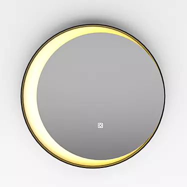 LuminaMoon: Round Illuminated Mirror 3D model image 1 