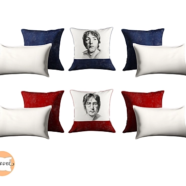 The Beatles Cushion Set by Softer 3D model image 1 