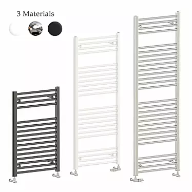 Sleek Zehnder Aura Heated Towel Rail 3D model image 1 