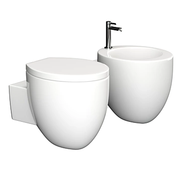 Cielo Ceramic Toilet: Giare Series 3D model image 1 