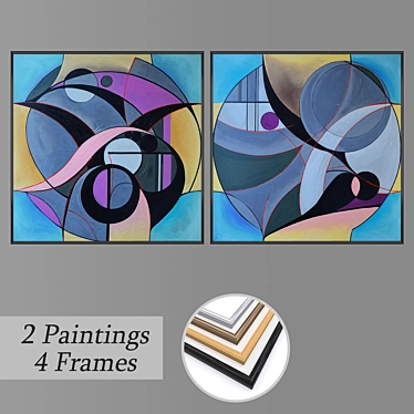 Elegant Wall Art Set 3D model image 1 