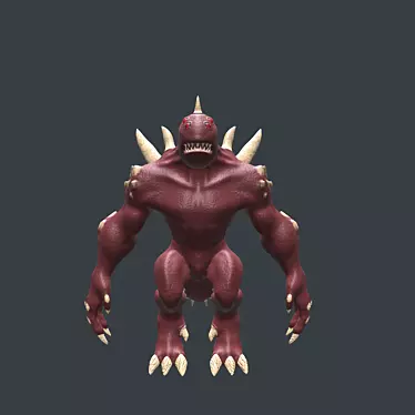 Monstrous Gaming Model: 6 Animations, High-quality Textures 3D model image 1 