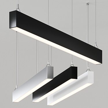 Sleek IDOO.line Luminaire by H. Waldmann 3D model image 1 