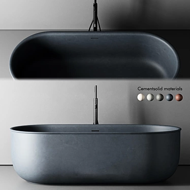 Inbani Prime Oval Cement Bathtub 3D model image 1 