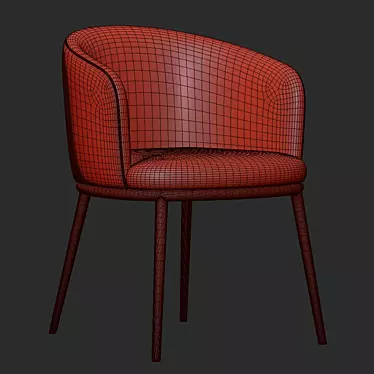 Elegant Filmore Dining Chair 3D model image 1 