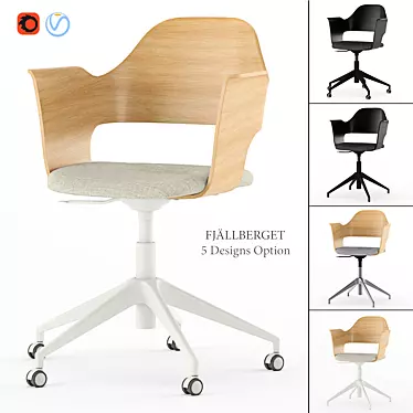 Ergonomic Fjällberget Chair - Ikea 3D model image 1 