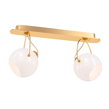 Elegant Beluga White Ceiling Light 3D model image 1 