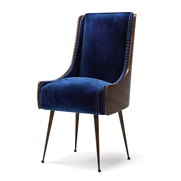 Modern Blue Harbor Side Chair: Stylish and Comfortable 3D model image 1 