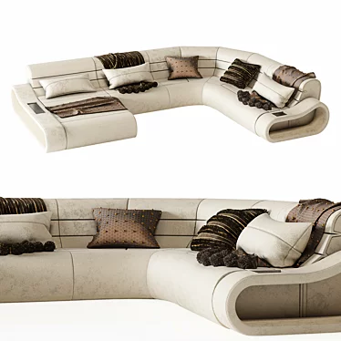 Dreamy Comfort Sofa - Cozy and Spacious 3D model image 1 